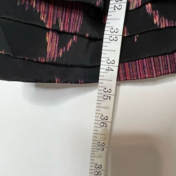 Anthropologie Ecote Black Burgundy Beaded Mini Dress With Pockets - Picture 10 of 12